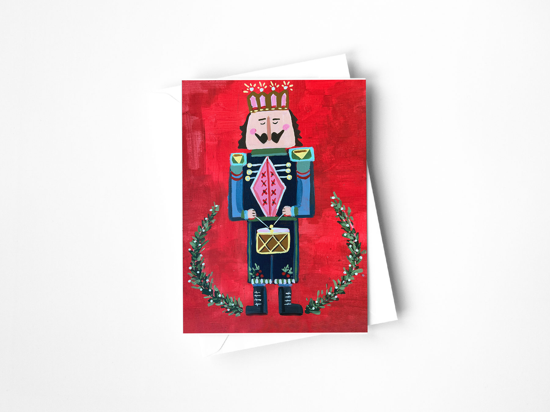 Nutcracker and Holly Card