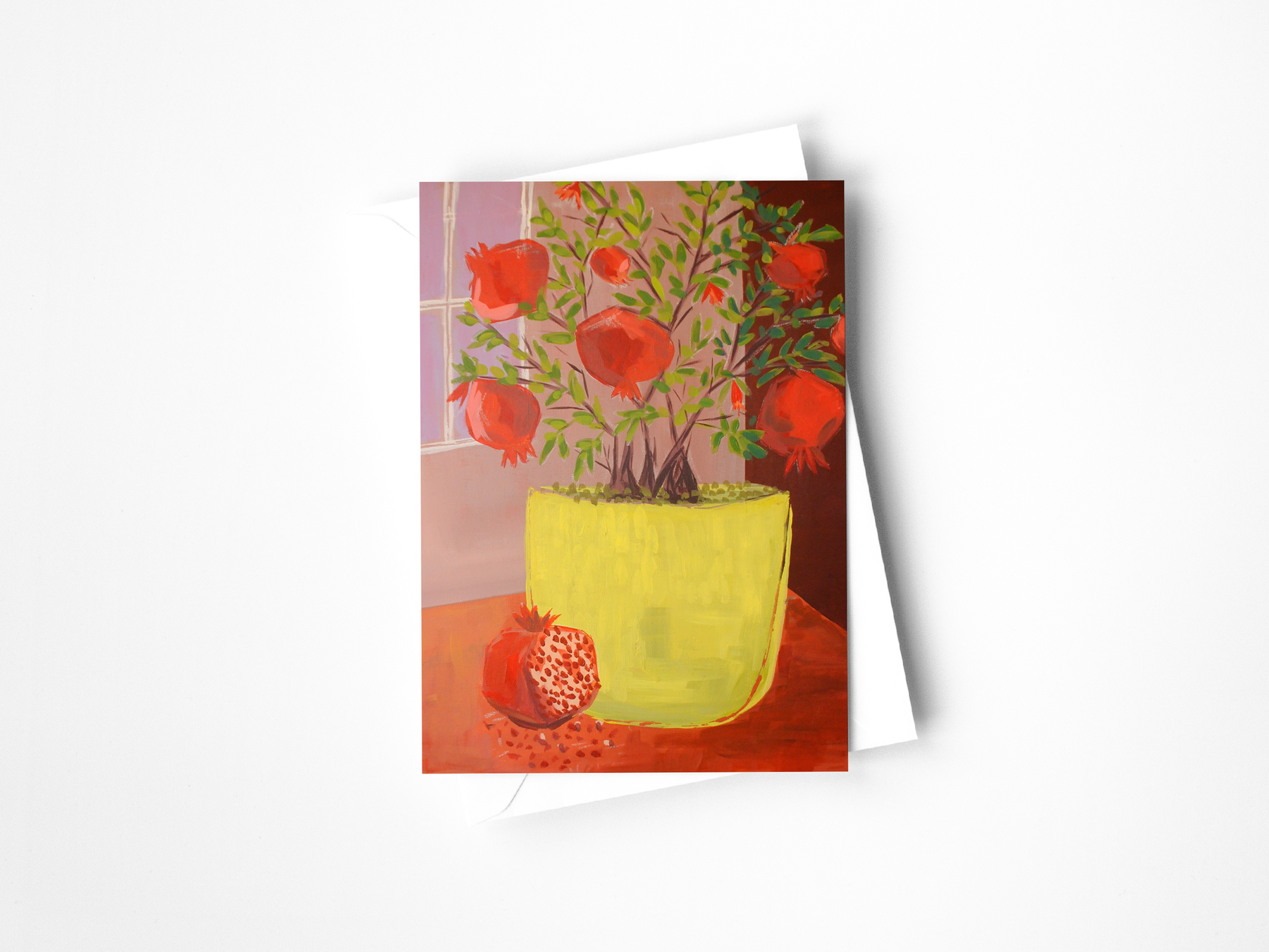 Pomegranate Tree Greeting Card