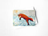 Pouncing Fox Greeting Card