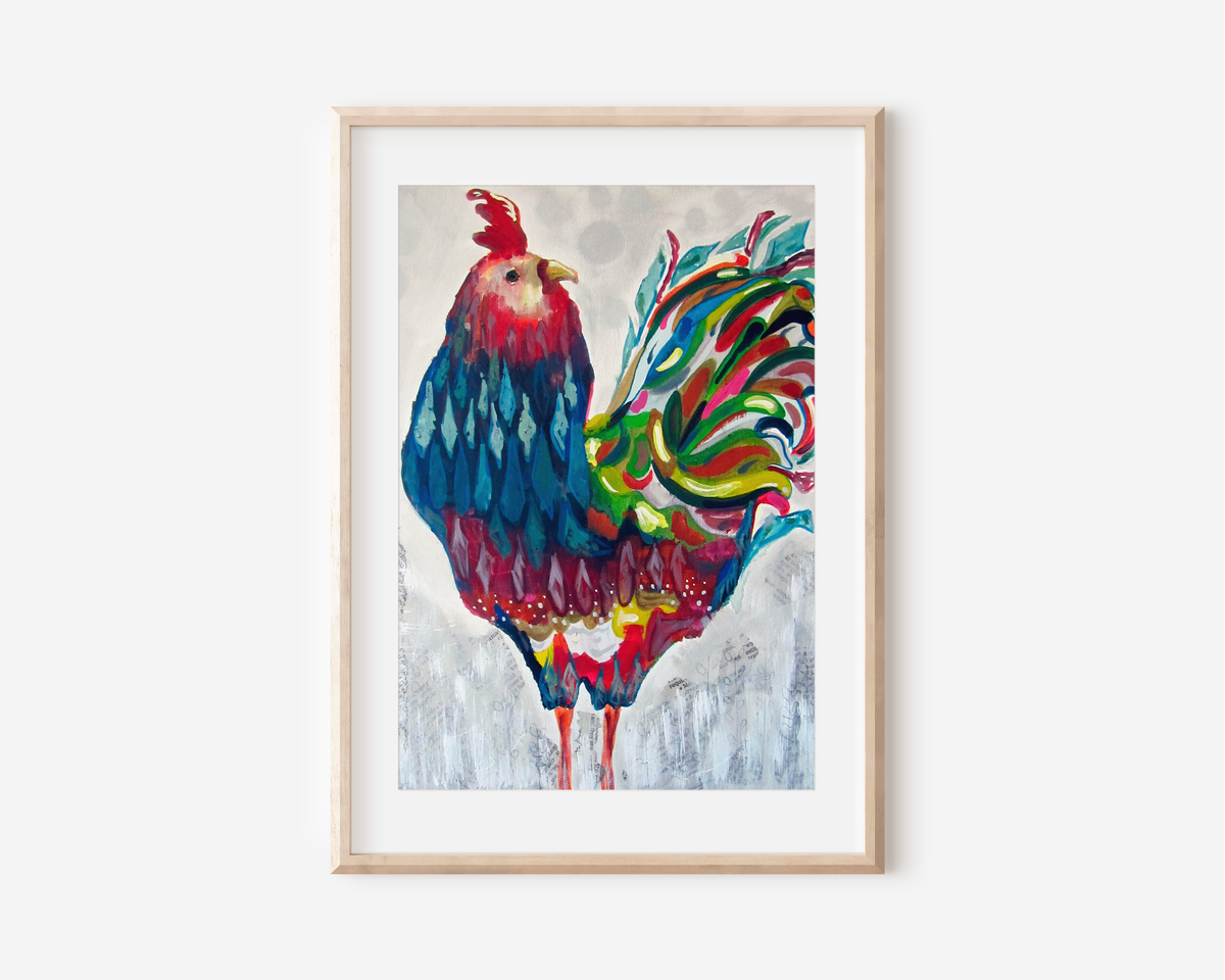Pretty Rooster Art Print