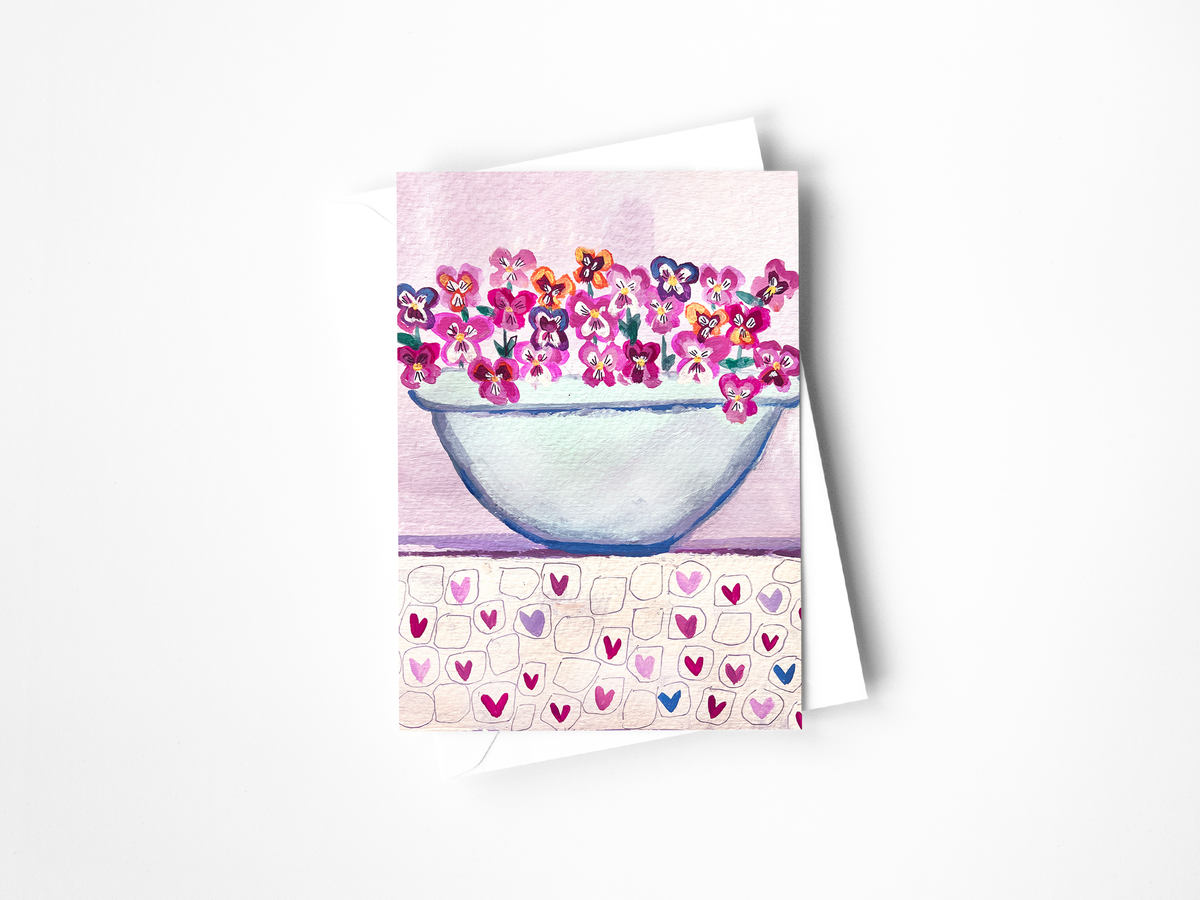 Viola Valentine Greeting Card